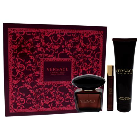 versace perfume crystal noir set|Versace Crystal Noir women's perfume.